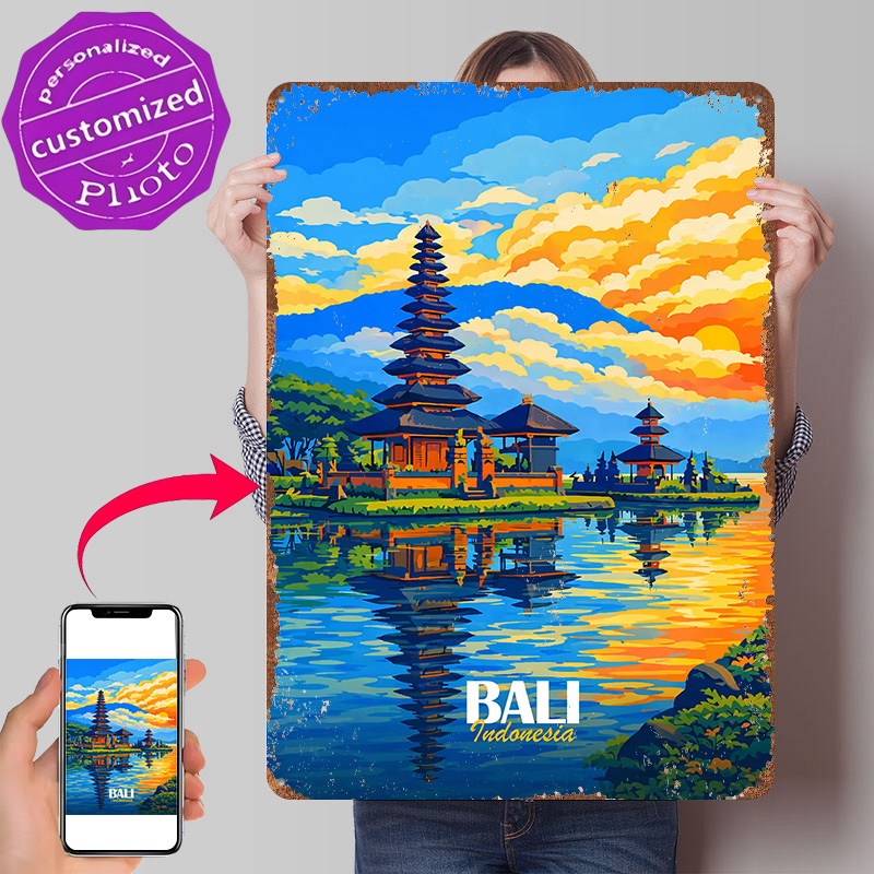 3D Printing Bali - Poster Kuil Bali Ulun Danu Saat