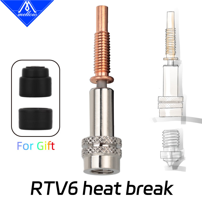 3D Printing Titanium - MELLOW Heatbreak RTV6 Bimetal presisi tinggi