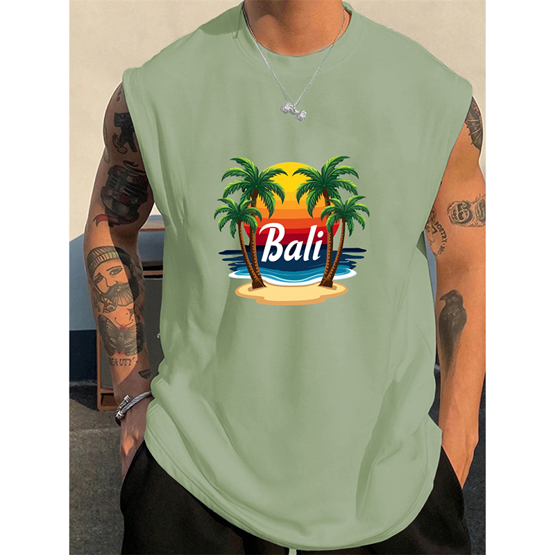 Tank Top Pria Pola Bali Musim  - 3D Printing Bali ulasan dan harga