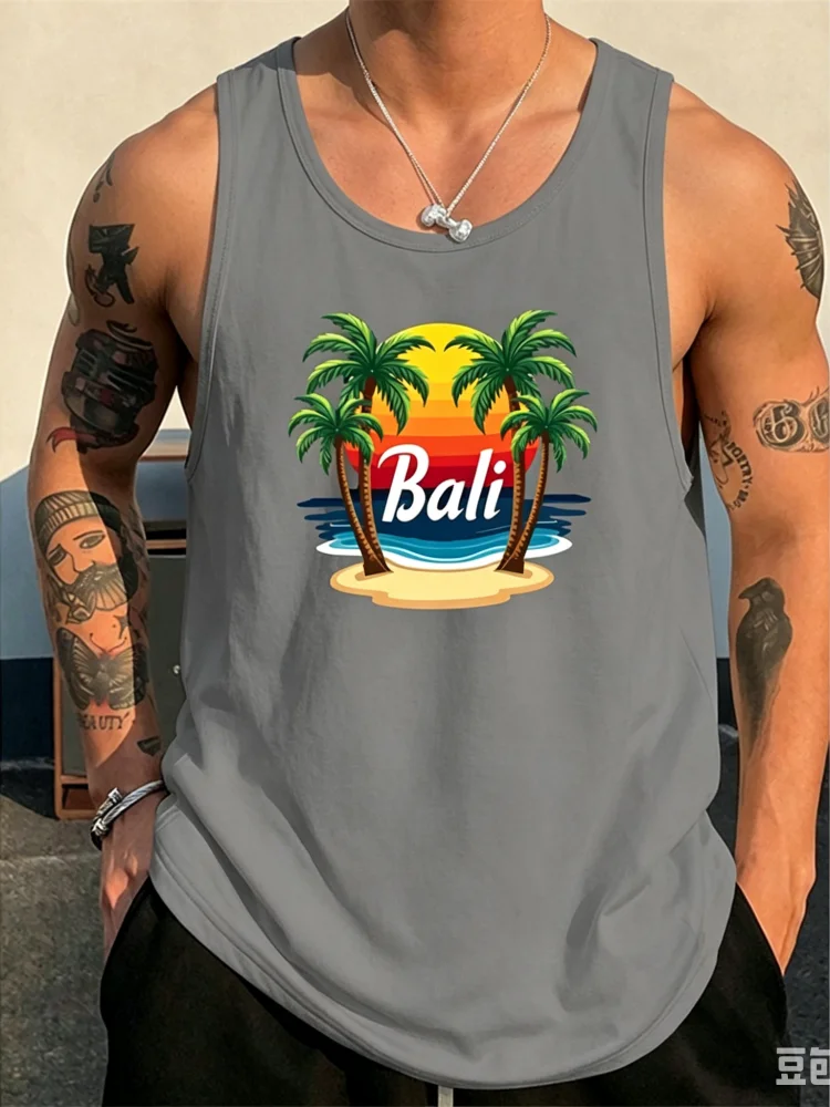 Tank Top Pria Motif Bali Musim - 3D Printing Bali ulasan dan harga