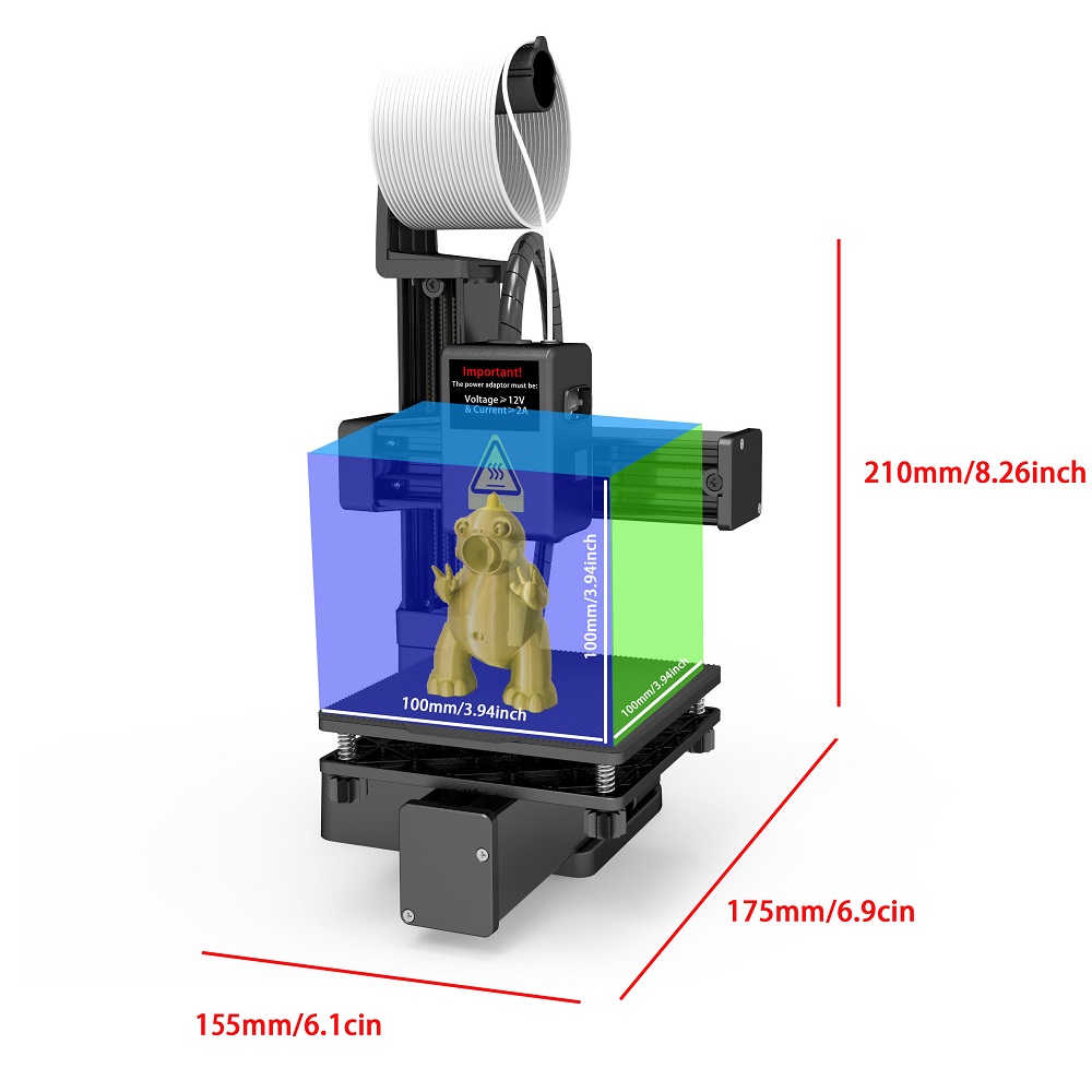 Printer 3D Mini Easythreed K10 - 3D Printing Output ulasan dan harga