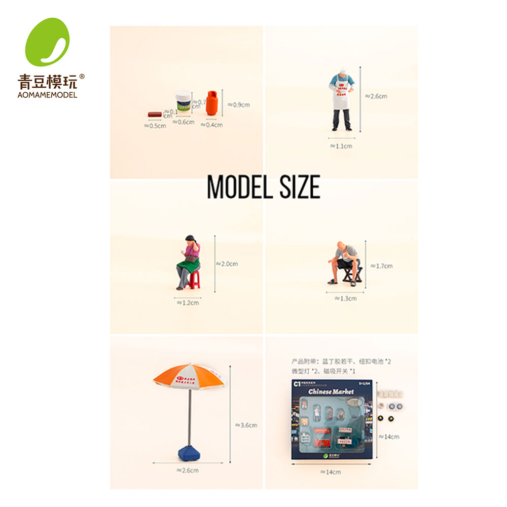 1/64 Model Kit Pasar Malam - M - 3D Printing Designing ulasan dan harga