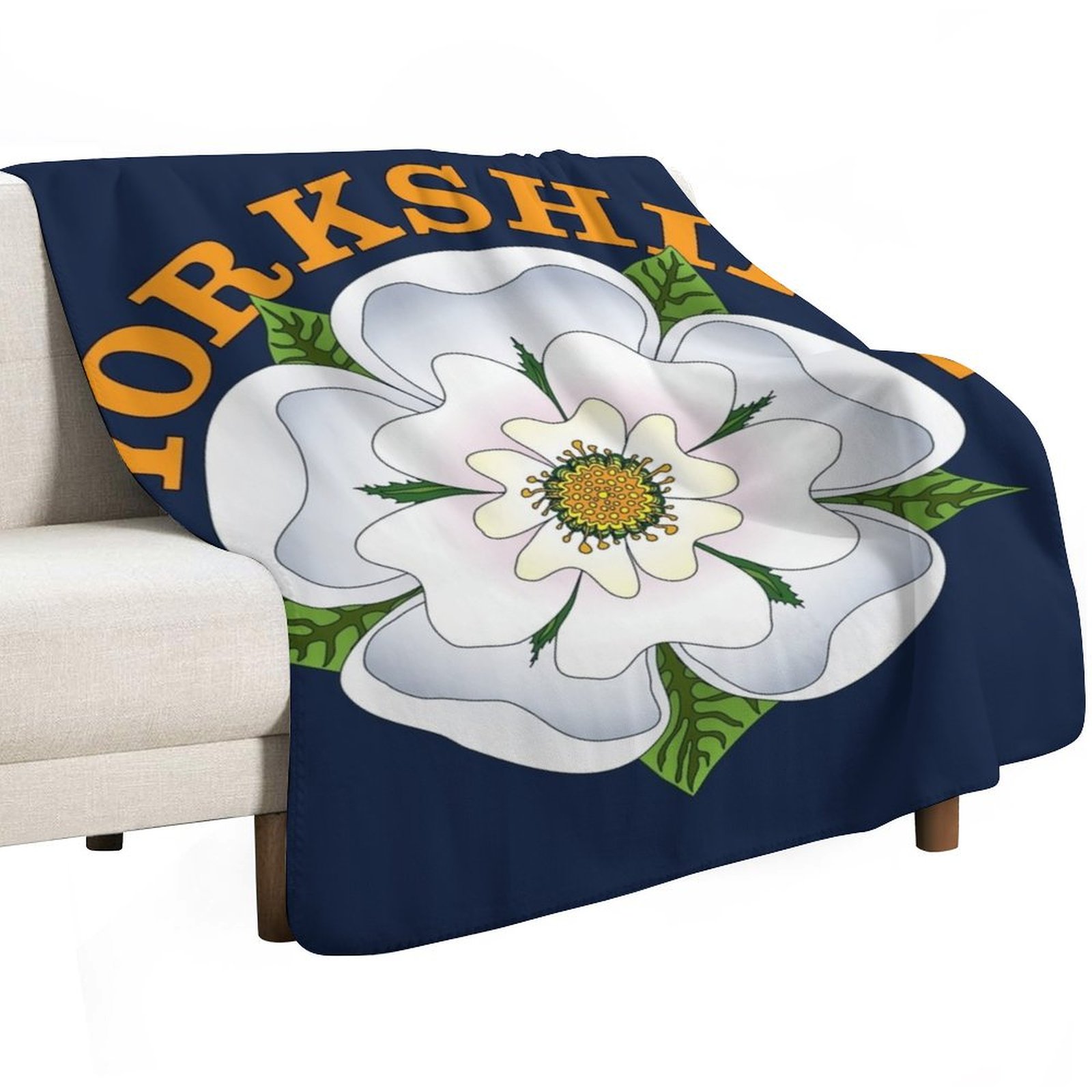 Selimut Lempar White Rose of Y - 3D Printing Yorkshire ulasan dan harga