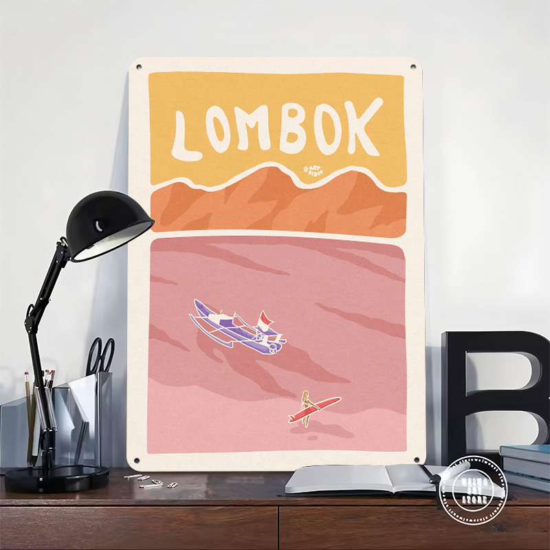 Poster Selancar Bali Lombok Re - 3D Printing Bali ulasan dan harga