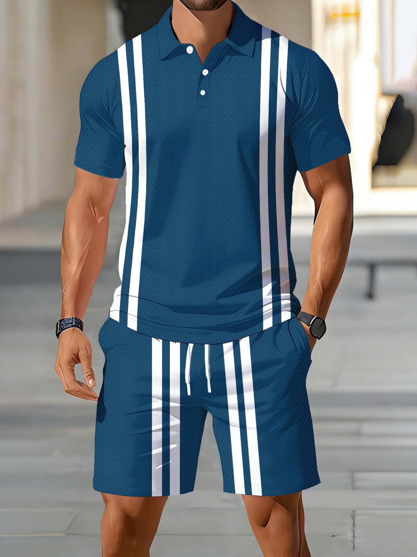 Set Kaos Polo Lengan Pendek Pr - 3D Printing Design Free ulasan dan harga